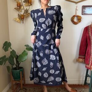 Vineyard Vines Silk Seashell Midi Dress